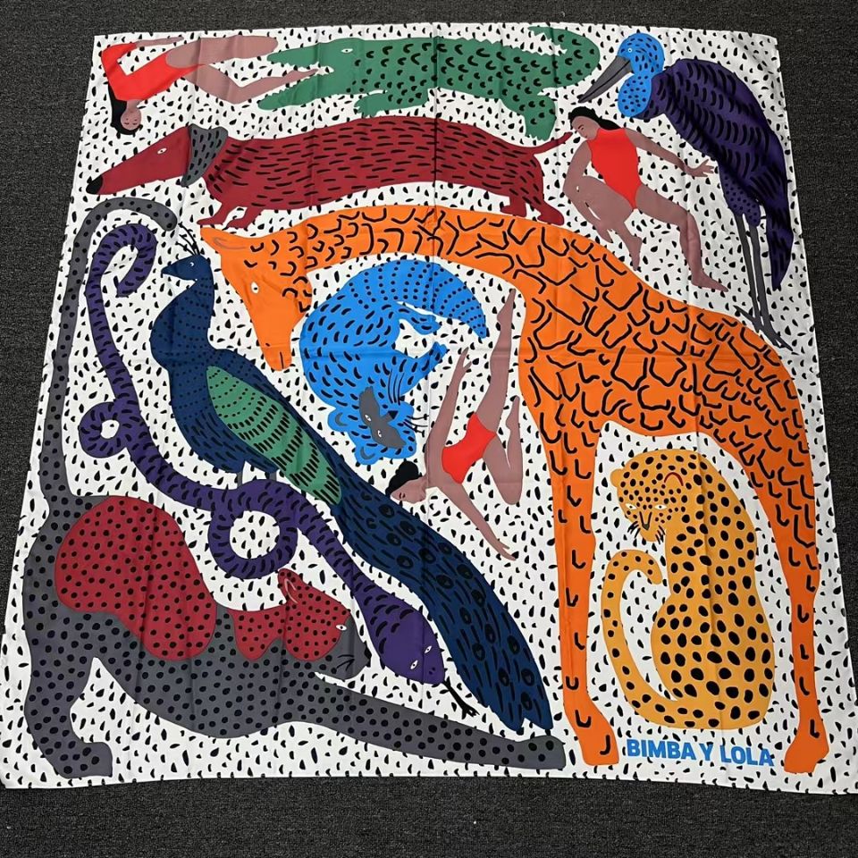 Foreign trade original single Spanish new print exquisite shawl scarf large square scarf