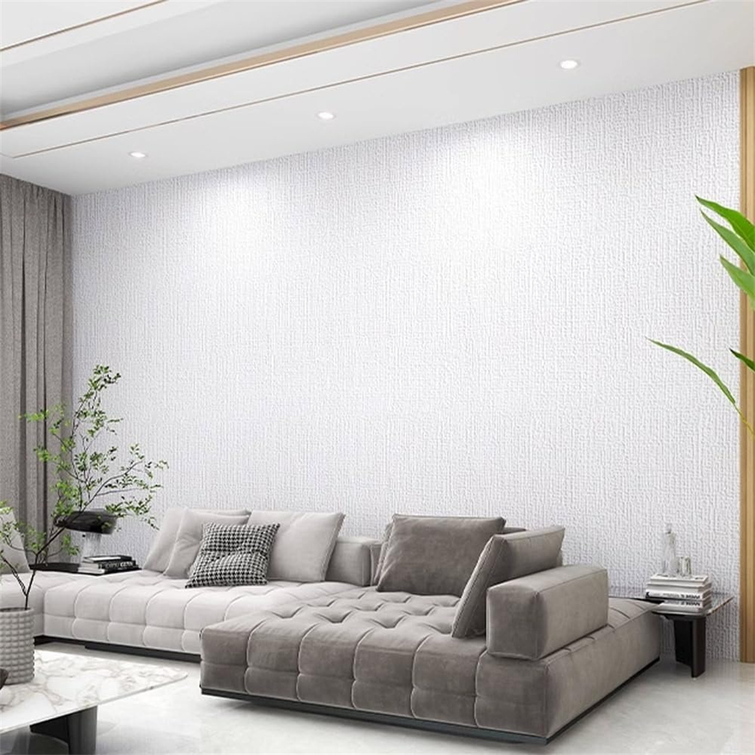 50cmx5m Lniana tapeta Samoprzylepna wodoodporna zdejmowana tapeta do sypialni Salon Dekoracja ścienna