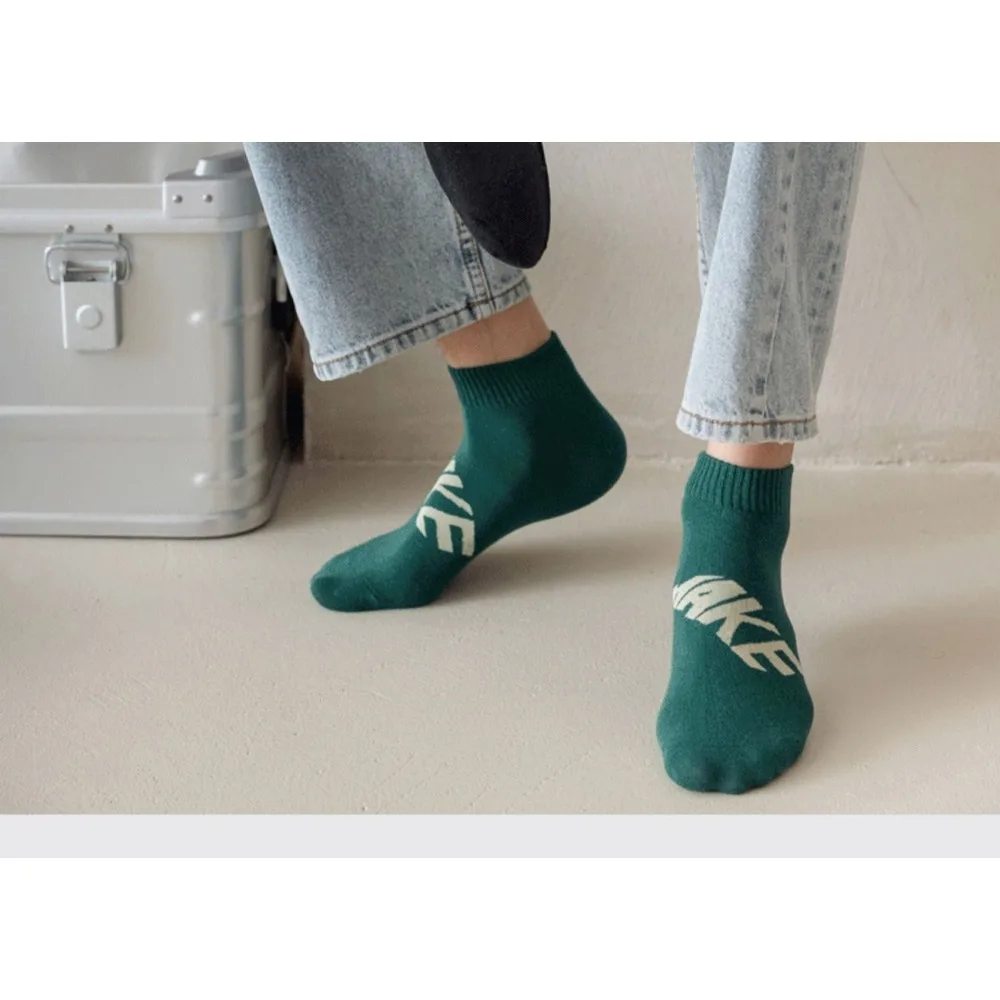 1/5 pares de calcetines cortos para hombre, calcetines deportivos antiolor y absorbentes del sudor, calcetines de color sólido
