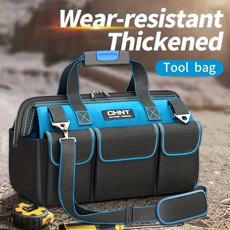 Bolsa de ferramentas multifuncional, espessada, grande capacidade, impermeável, resistente ao desgaste, kit de ferramentas, multibolso, bolsa de armazenamento para eletricista