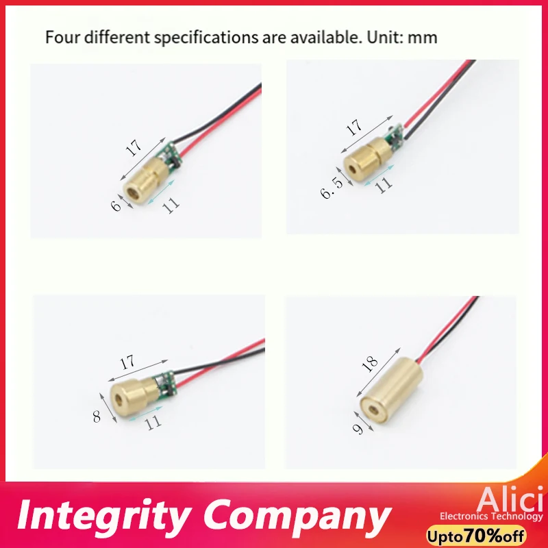 2.4V-12V wide-voltage point-like equipment and instrument positioning micro-miniature small laser head with diameter