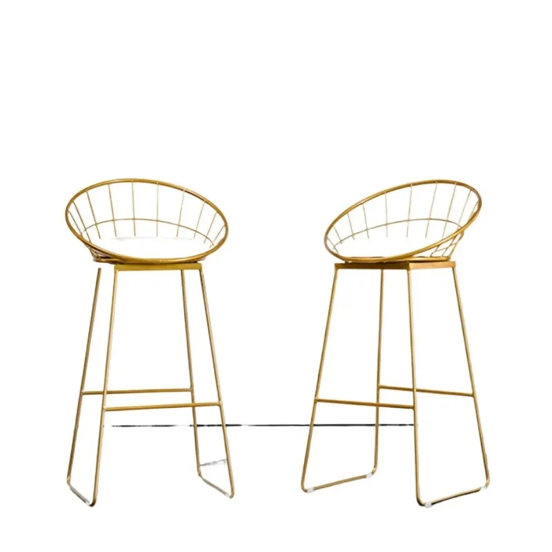 Nordic Style Metal Bar Stool Kitchen Modern Luxury High Seating Home Designer Kitchen Sillas Para Comedor Restaurant Furniture