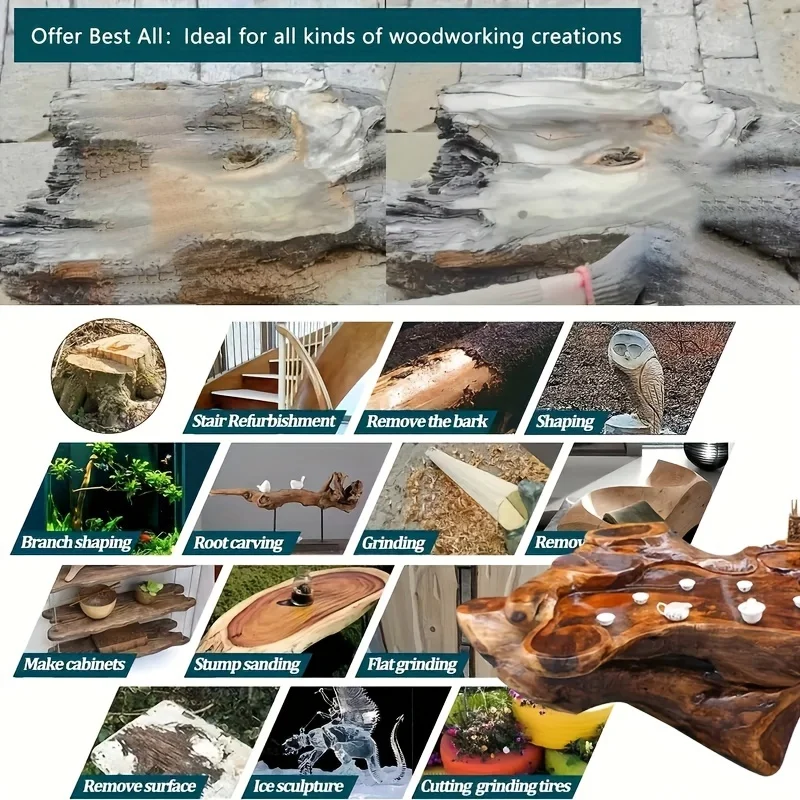 Disco per smerigliatrice per legno da 1 pezzo da 4 pollici, mola per modellare il legno, disco abrasivo per intaglio della mola per smerigliatrici per la lavorazione del legno