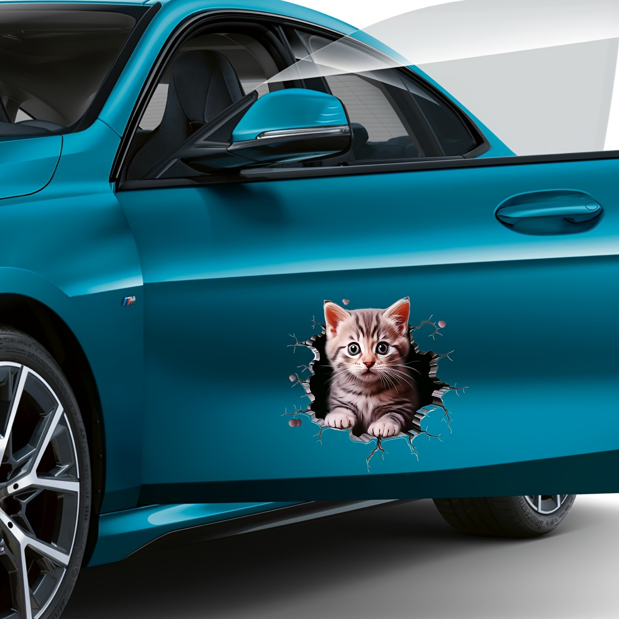 Autoaufkleber mit Polyvinylchlorid-Katzenmuster, kratzfester Aufkleber für Auto, Motorrad, SUV, Laptop, dekoratives Zubehör