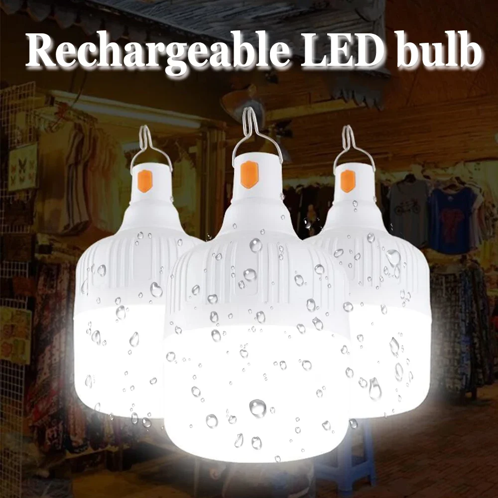 USB Rechargeable Bulb High Power Tent Light Portable LED Lantern Bulbs Camping Light Outdoor Emergency Bulb Stall Lamp