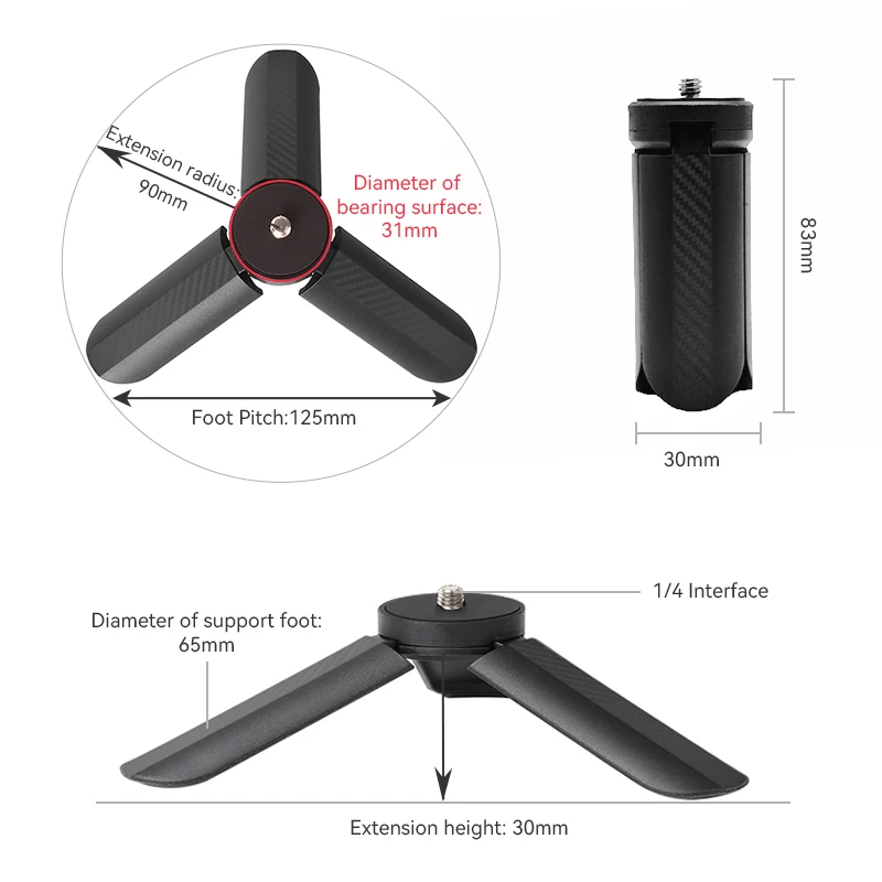 Chân Máy Mini Cho DJI Bỏ Túi 2 Hành Động GoPro 2 Camera Cho DJI Bỏ Túi 2 Osmo Mobile 5/4/3/2 Ổn Định Gimbal Chân Để Bàn