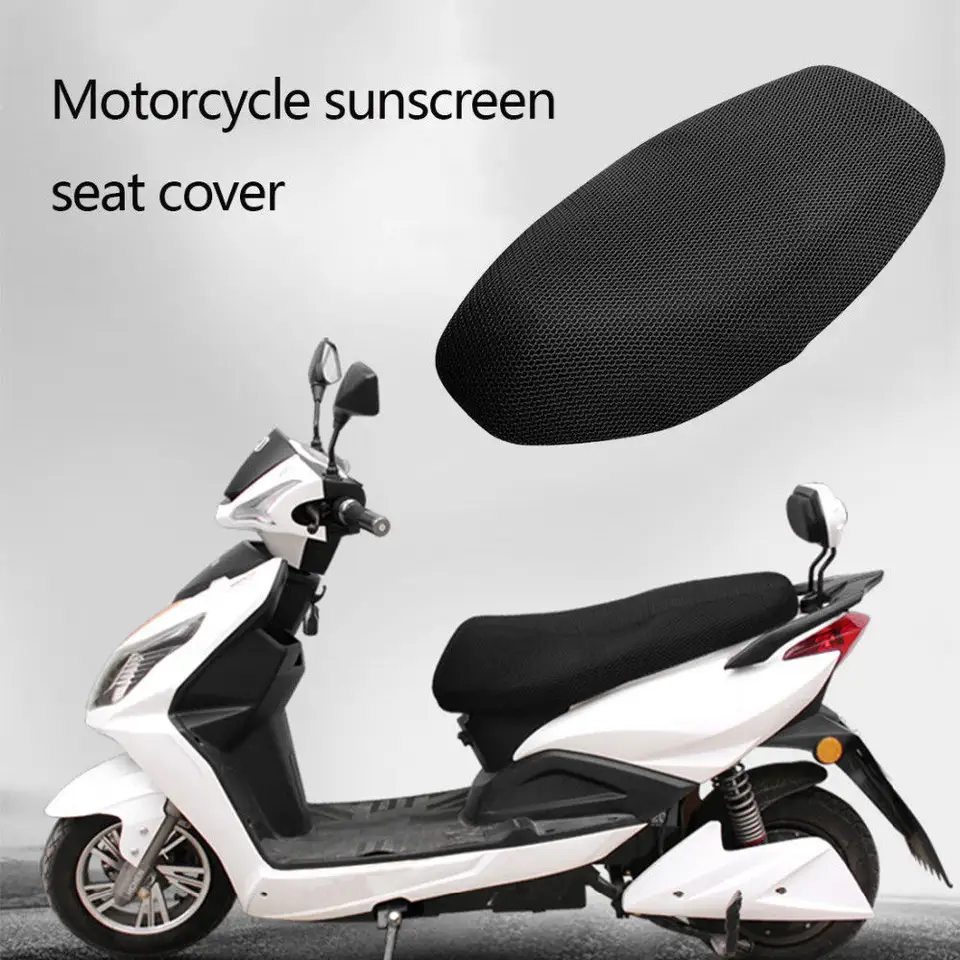 Sommer Cool 3D Mesh Motorrad Sitzbezug Atmungsaktive Roller Sitzbezüge Kissen Anti-Rutsch-bezug Grid Schutz pad