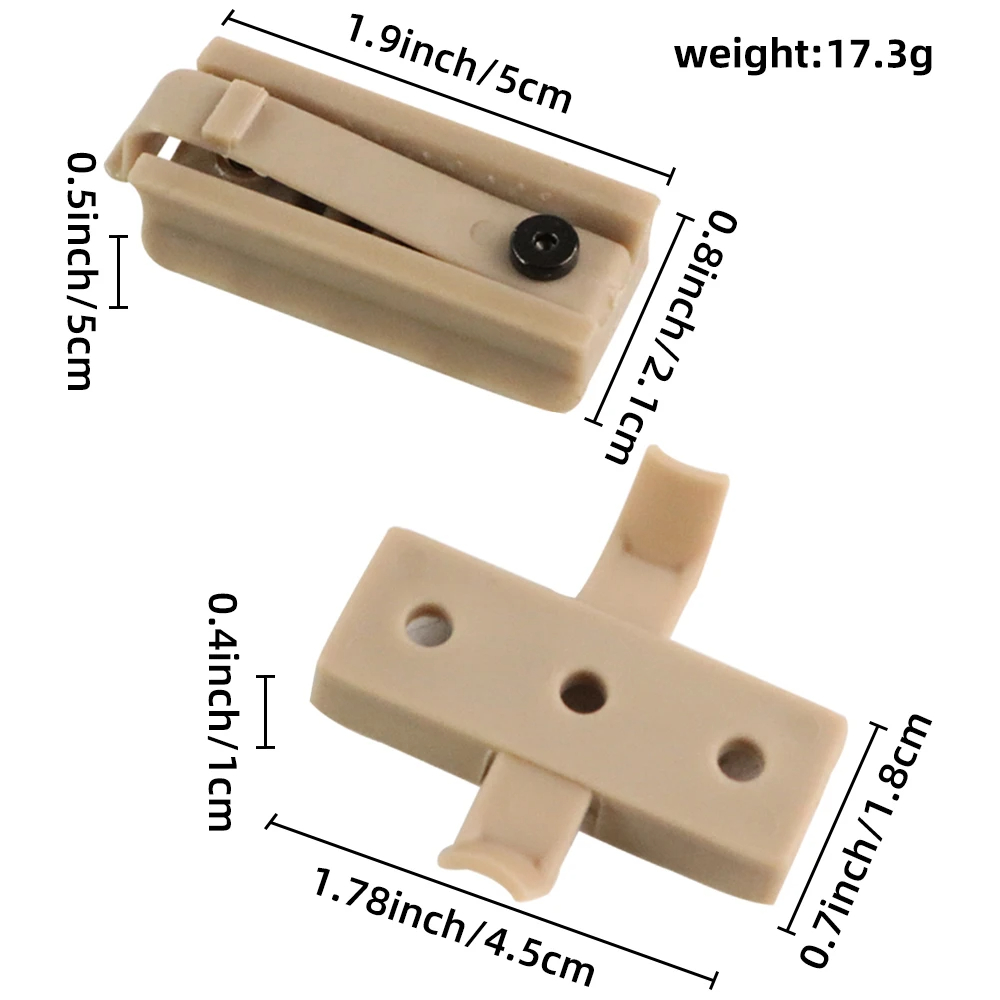 BOOIU 2PCS Helm Schiene Slider Taktische Airsoft Helm Schiene Zubehör Kunststoff Taschenlampe Halterung Set Schnelle Stil Helm Schiene Adapter
