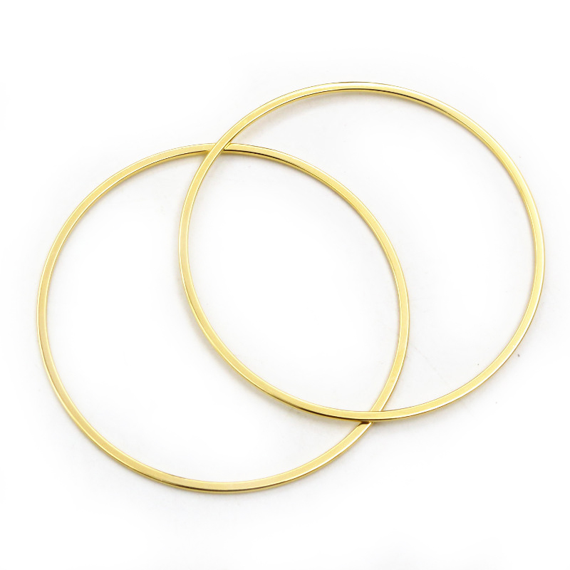 20 Chiếc 15/20/25/30/35/40Mm Thép Không Gỉ 316 Bông Tai Mạ Vàng nhẫn Vòng Tròn Lớn Tai Dây Treo Tường Mặt Dây Chuyền Tự Làm Trang Sức Phát Hiện