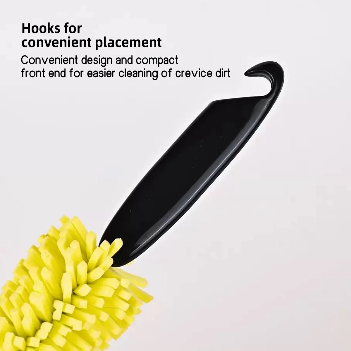 Sponge Wheel Brush with Extended Handle for Cars Motorcycles and Bicycles a Magical Tool for off Road Vehicle Tire Gaps