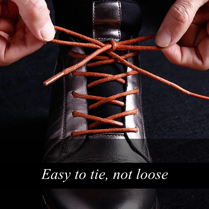 Waxed Cotton Round Shoe laces Leather Shoe laces Waterproof ShoeLaces Men Boots Shoelace 1Pair shoe accessories