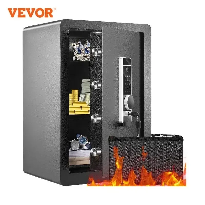 Vevor elektrischer Safe 2.2/1.8 Kubikfuß Finger abdruck & digitaler Sicherheits schrank sicher mit feuerfester Tasche für Bargeld Schmuck dokument