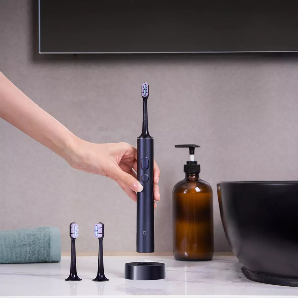 Escova de dentes elétrica sônica XIAOMI MIJIA T700, 360 °   Carregamento sem fio, 3 modos, escovas de dente elétricas ultrassônicas com 2 cabeças de escova