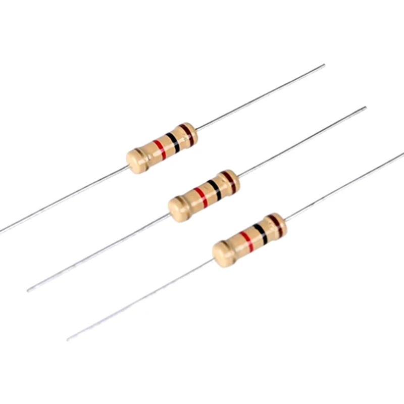 100Pcs 1/4W Carbon Phim Điện Trở Bốn Vòng Tròn Màu 0R 1R 10R 100R 1K 10K 100K 1M 0.25W 0 1 10 100 Ohm R K M 100Ohm 0R--10M