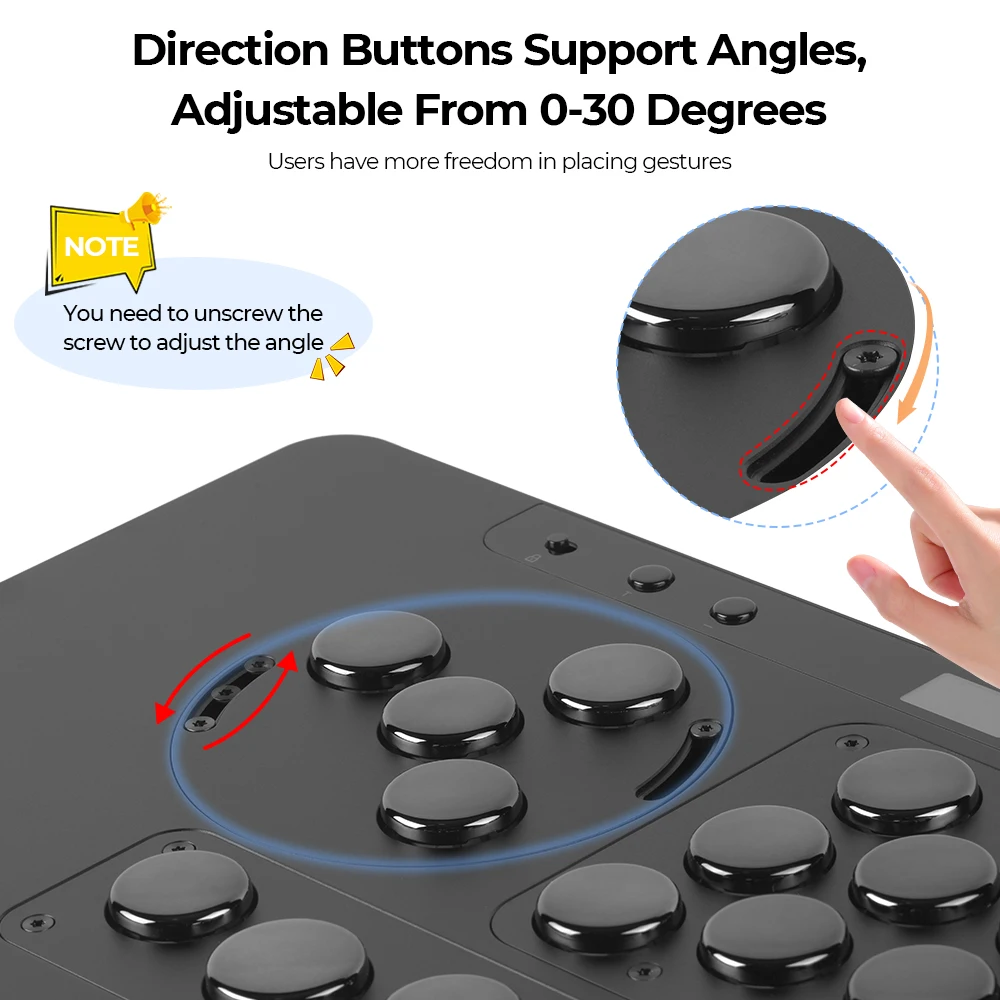 Controlador sin palanca Arcade Haute42 AltaPad X Stickless Fightstick para PC/PS4/PS5, controlador Hitbox, módulo ambiental RGB PL/MX