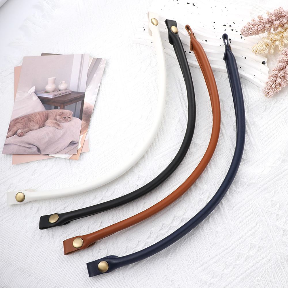 1PCS กระเป๋าจับสําหรับกระเป๋าถือผู้หญิงสายคล้องไหล่ PU กระเป๋าหนังเข็มขัดสีทึบ Clasp อุปกรณ์เสริม Handle