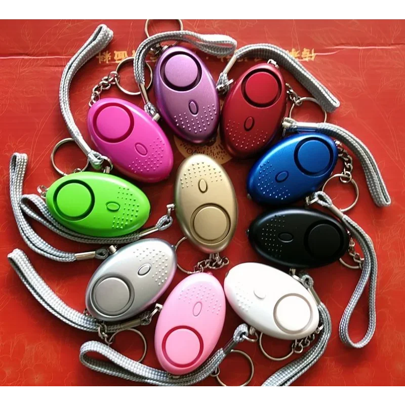 1pcs แบบพกพาป้องกันตัวเอง 130dB Anti Aggression Personal Security ALARM พวงกุญแจไฟ LED ความปลอดภัยฉุกเฉินสําหรับสตรี