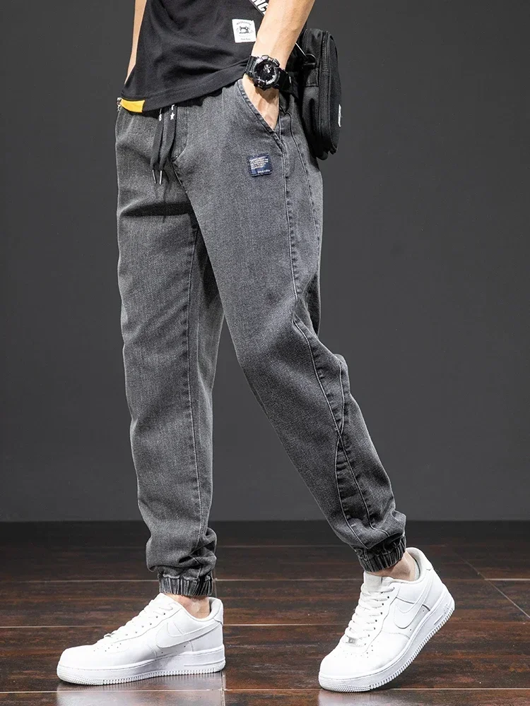 Spring Summer Jeans Men Fashion Tapered Harem Denim Pants Casual Jogger Baggy Jean Trousers Male Plus Size 5XL Streetwear