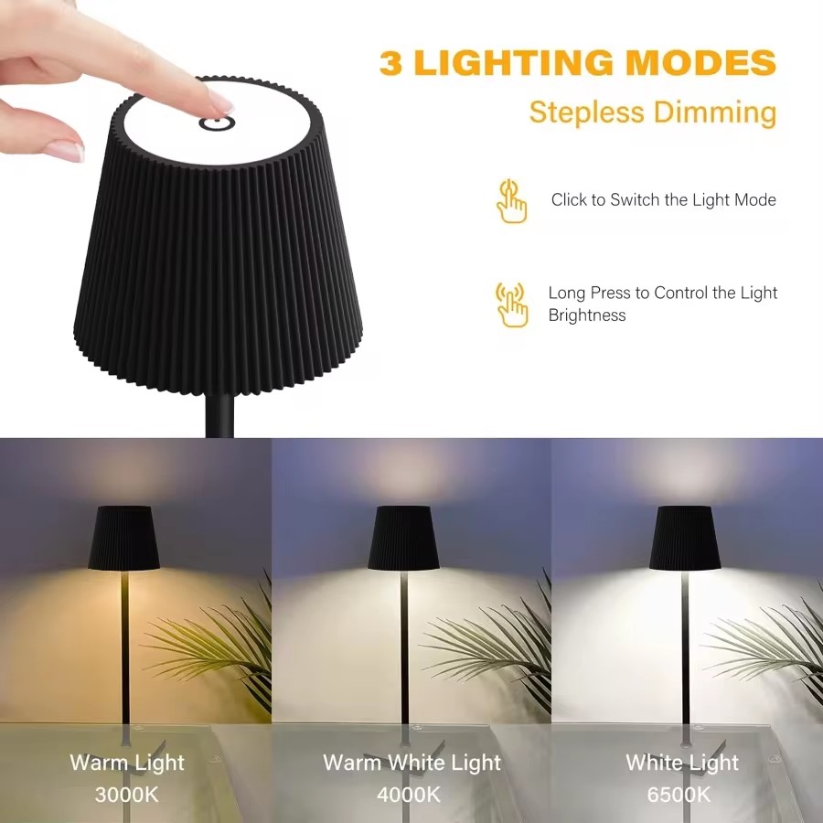 LED デスクランプタッチスイッチ 3 色調光充電式バーレストラン研究クラブディナー雰囲気装飾テーブル照明