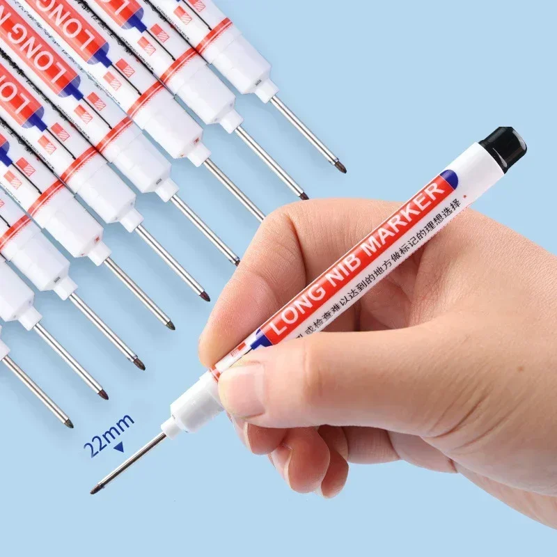 1/5 PCS Lange Kopf Marker Marking Stift Permanent Farbe Stift Set Für Holzbearbeitung Dekoration Tiefe Loch Marker Schreibwaren kunst Liefert