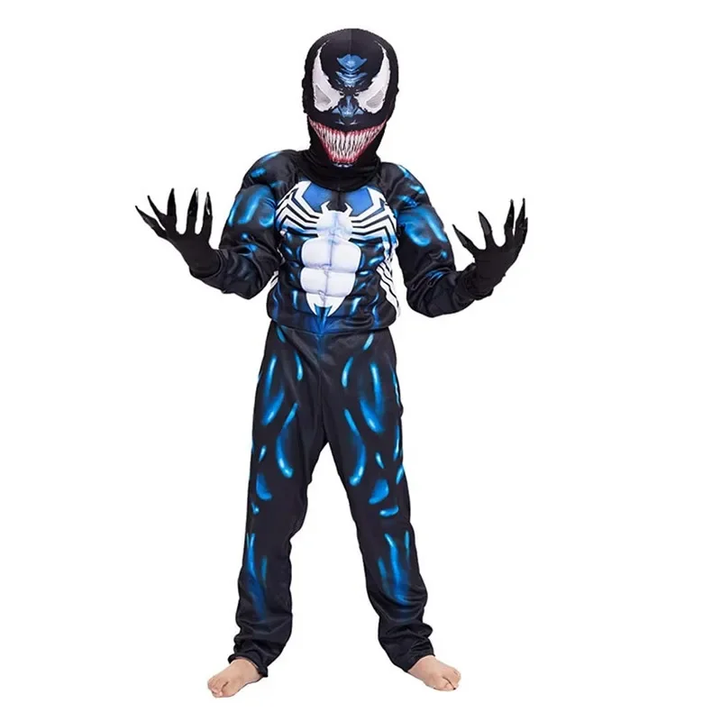 Disfraz de araña negra para niños, disfraz de superhéroe, mono Unisex de LICRA 3D, mono para niños, Cosplay de Halloween