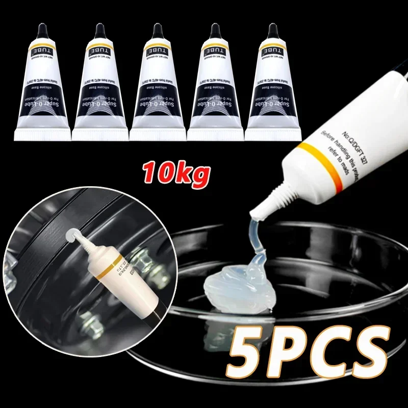 5PCS Waterproof Food Grade Silicone Lubricant Grease for O Rings Faucet Plumbers 10g Home Improvement Coffee Machine Lubric