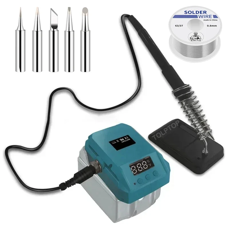 60W Cordless Electric Soldering Station for Makita 18V Battery Digital Display Adjustable Electric Soldering Iron 936 Solder Tip