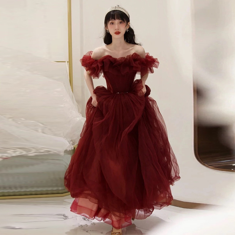 Avondjurken voor Vrouwen Elegante Partij Prom Gown Afstuderen Womens Gelegenheid slanke taille Quinceanera Pengpeng Trouwjurken