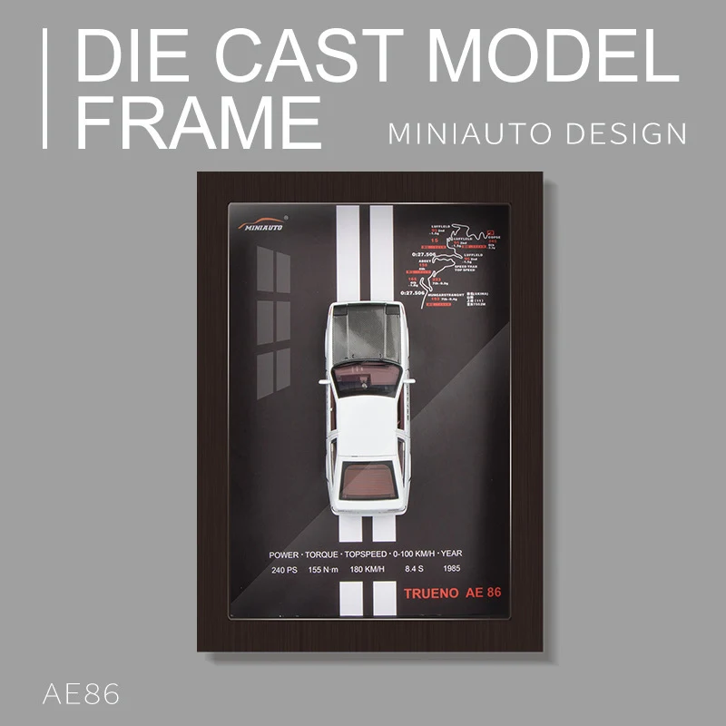 1:32 フォトフレームバージョン合金金属スポーツカーモデルシミュレーション 3D レーシングカーぶら下げ絵画コレクションキッズギフト装飾