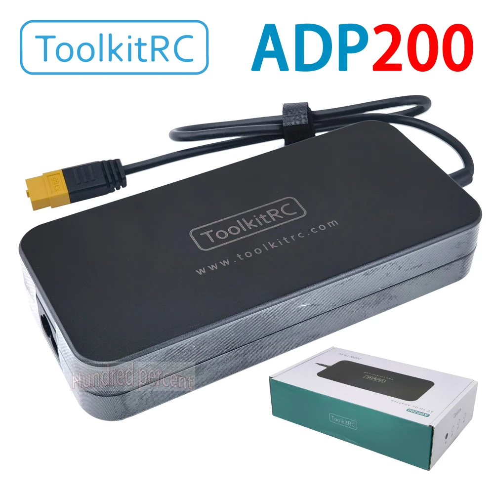 ToolKitRC ADP200 200W 4A Charger DC19.5V 10.3A พร้อม XT60 เอาต์พุตอะแดปเตอร์สําหรับ RC iSDT GTPower HotRC SkyRC เครื่องชาร์จ
