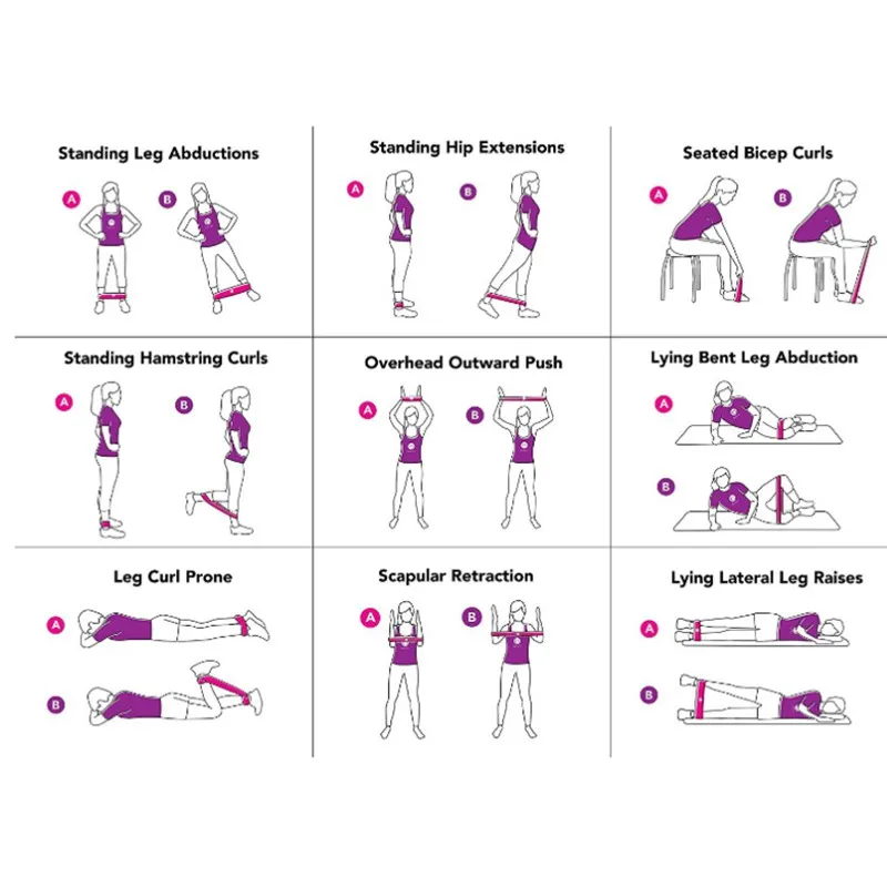 Fasce di resistenza in TPE Set fitness Fasce ad anello in gomma Allenamento per la forza Allenamento Espansore Attrezzatura da palestra per yoga Anello in gomma elastica