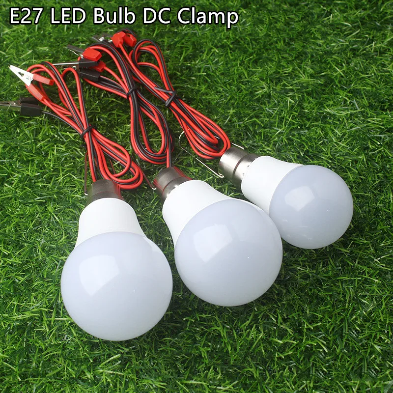 Bombilla LED DC 12 - 85v de 3W 5w 7W 9w 12w 15w 18w, con batería rotativa de baja tensión de 1,2 m, lámpara DC 12v especial para el hogar