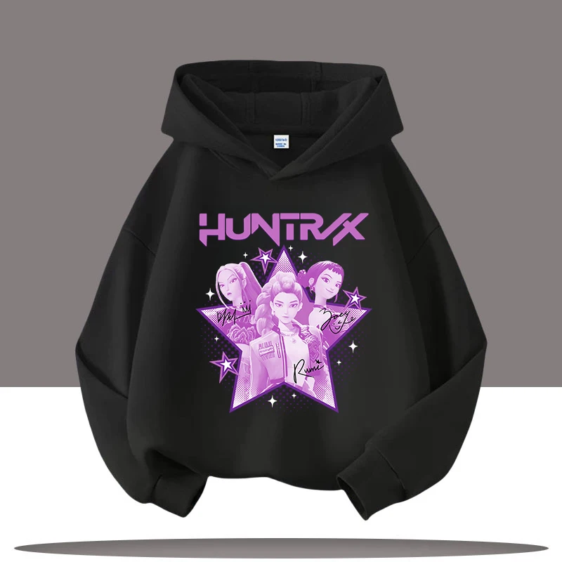 Y2K KPop Demon Hunters Felpe con cappuccio Ragazze adolescenti Ragazzi Rumi KPop Demon Hunters Felpa con cappuccio Autunno Casual Manica lunga Abbigliamento per bambini