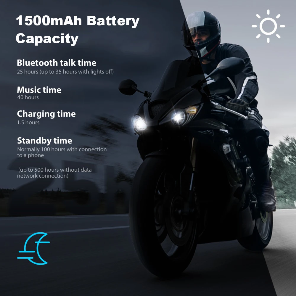 Gearelec-10人のモーターサイクリスト用のBluetoothヘッドセット,オートバイのヘルメット用の通信デバイス,ワイヤレスBTインターホン,音楽共有,pk B4FM-X