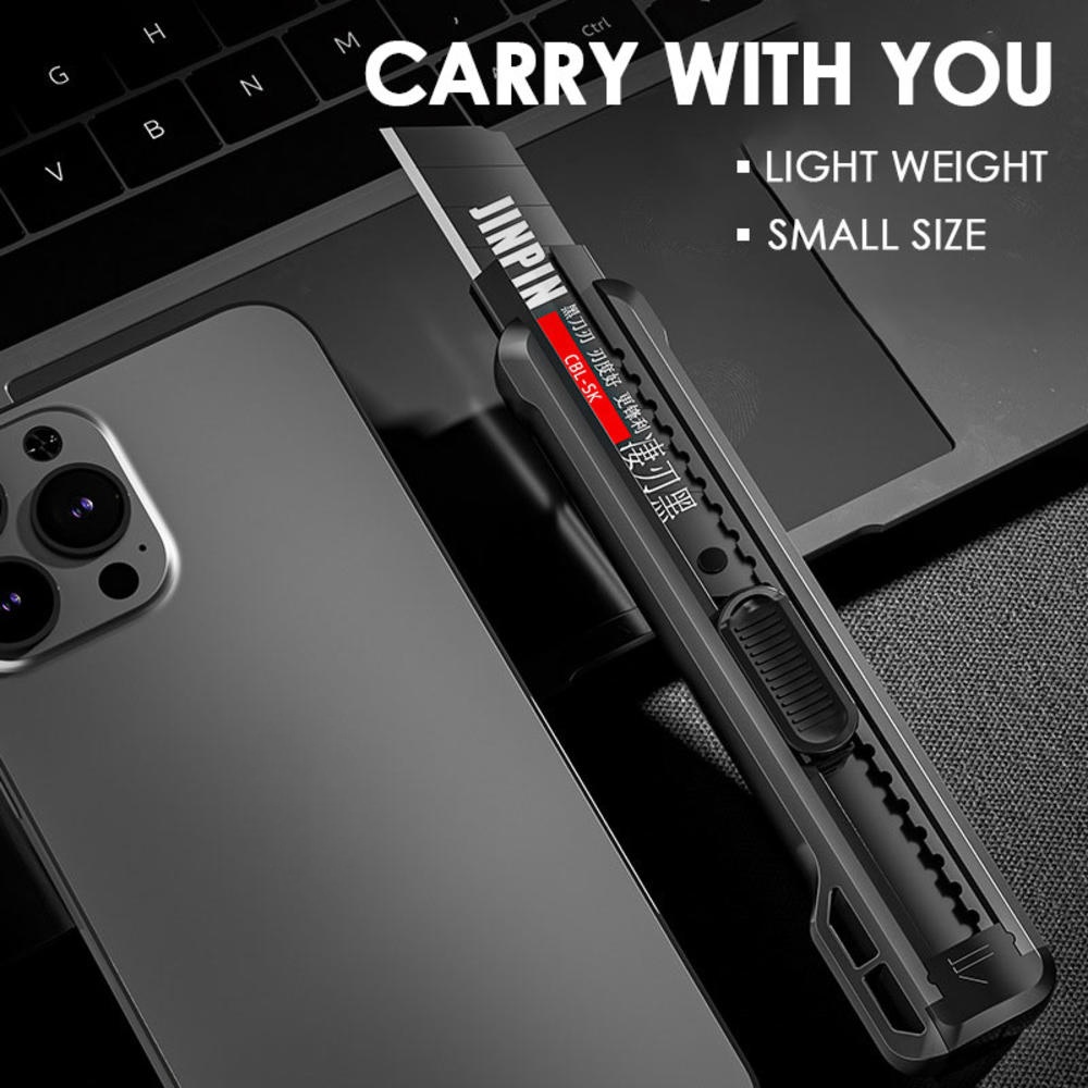 Retractable Box Cutter Utility Knife Carbon Steel Self Locking Design Cutting Tools Household Wallpaper Express Parcel Knife