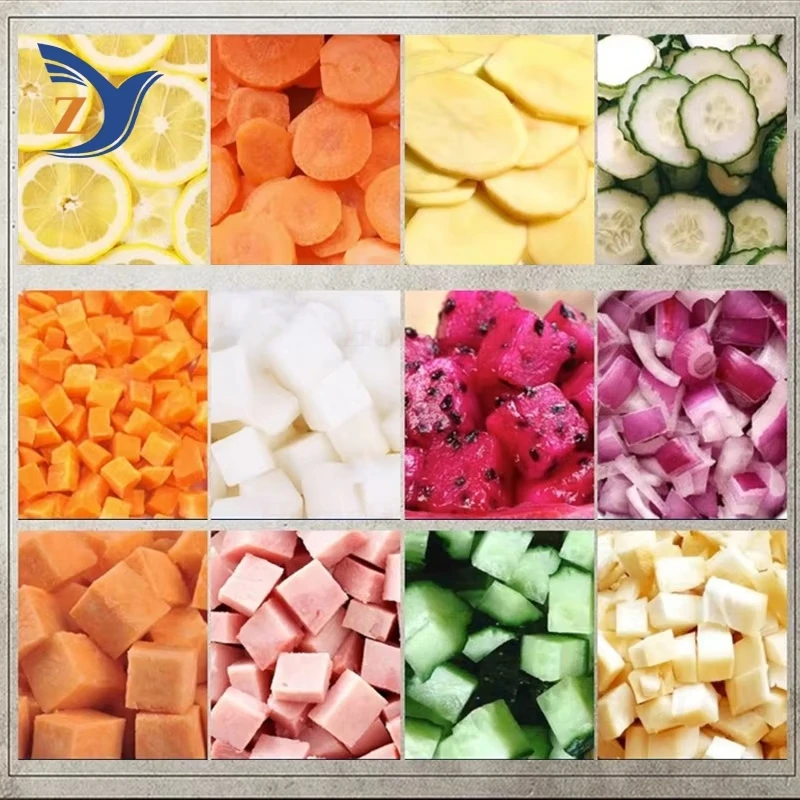 HomeWise EVEC-U Electric Vegetable Cube Cutting Machine Fruit Slicer Cutting Strip Dice Food Processor With 5 Blades