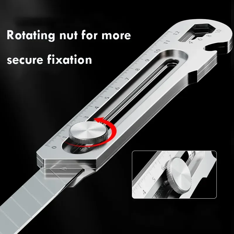 Taglierina per scatola di coltelli multiuso 6 in 1 Coltello multiuso a scatto impermeabile retrattile resistente in acciaio inossidabile