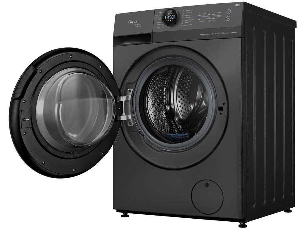 Lava e Seca Midea 11Kg Smart Wi-Fi HealthGuard 14 Programas Titanium MF200D110WB - 110V