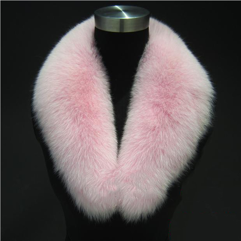 Bufanda con cuello de piel auténtica de zorro y mapache de Color Natural, bufandas auténticas de gran tamaño, chal de urdimbre, calentador de cuello, estola, silenciador con bucles de Clip # 6