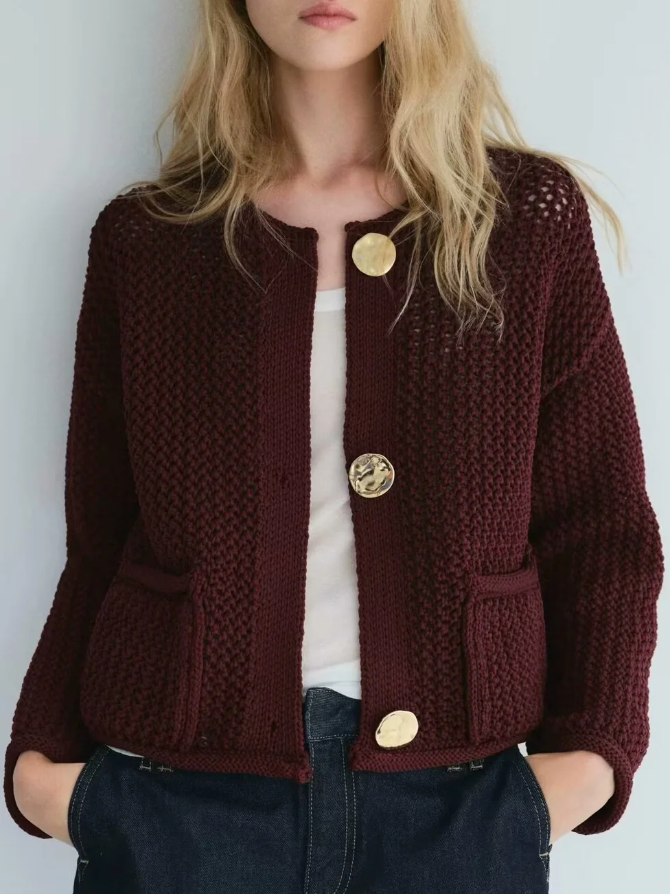 Herbst Kleidung 2024 Frauen Langarm Top Gestrickte Luxus Designer Koreanische Mode Button Up Strickjacken Für Frau Vintage Pullover Y2k