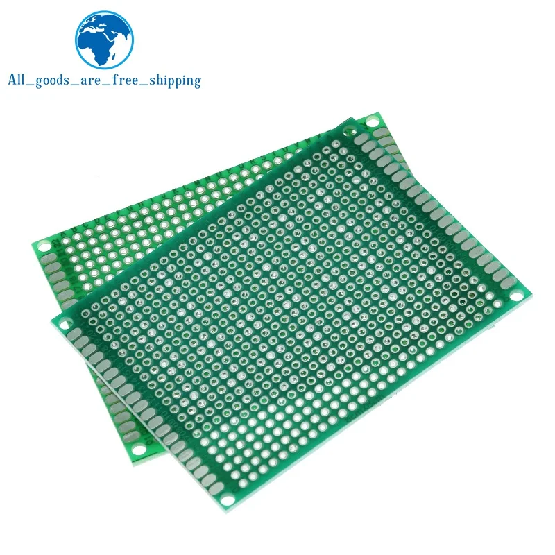TZT  6*8 6X8cm Double Side Prototype Plate Breadboard Universal Circuit Board