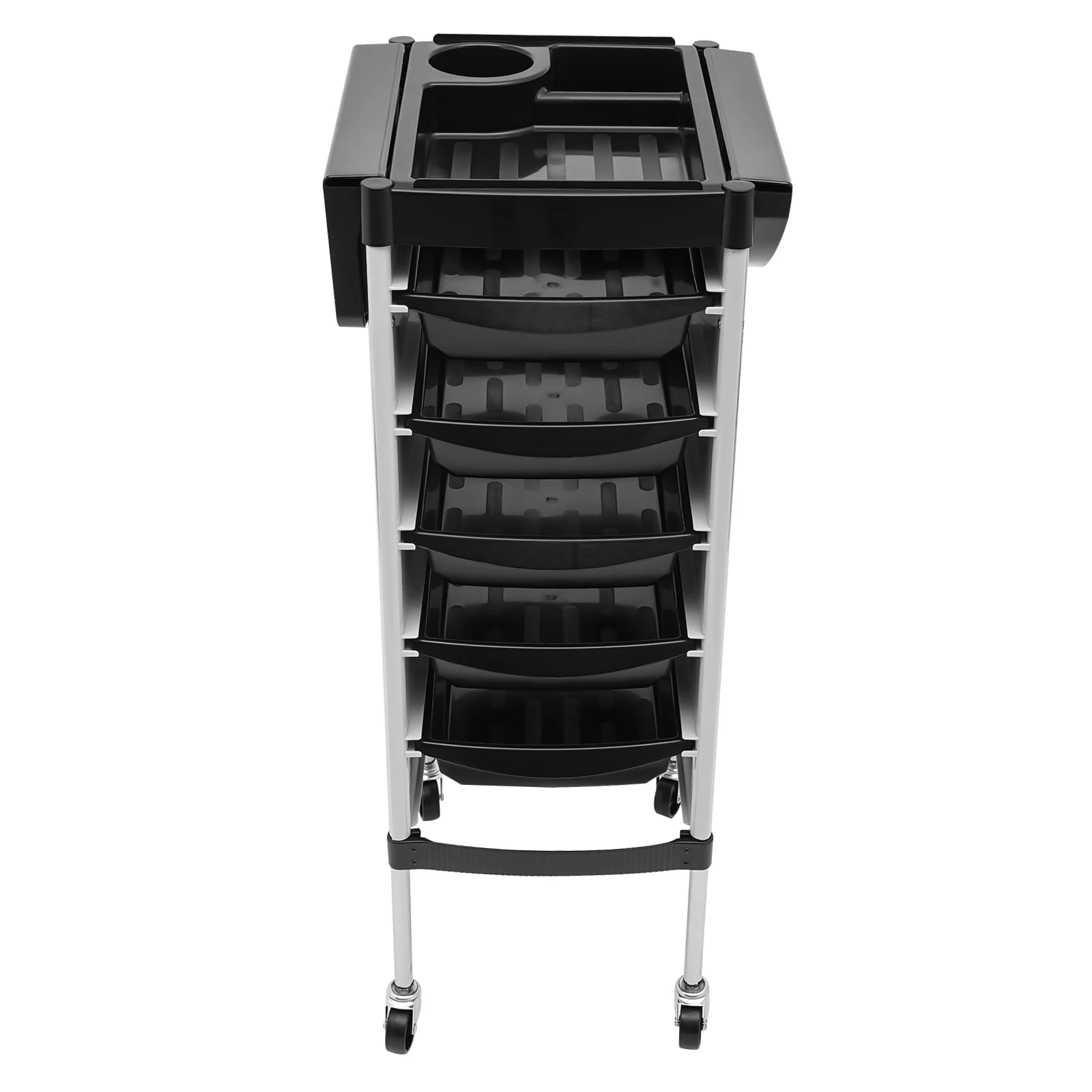 Rack sollevabile per tinture per capelli da salone – Carrello con capacità di 220,5 libbre con 6 ripiani, 5 cassetti per riporre oggetti