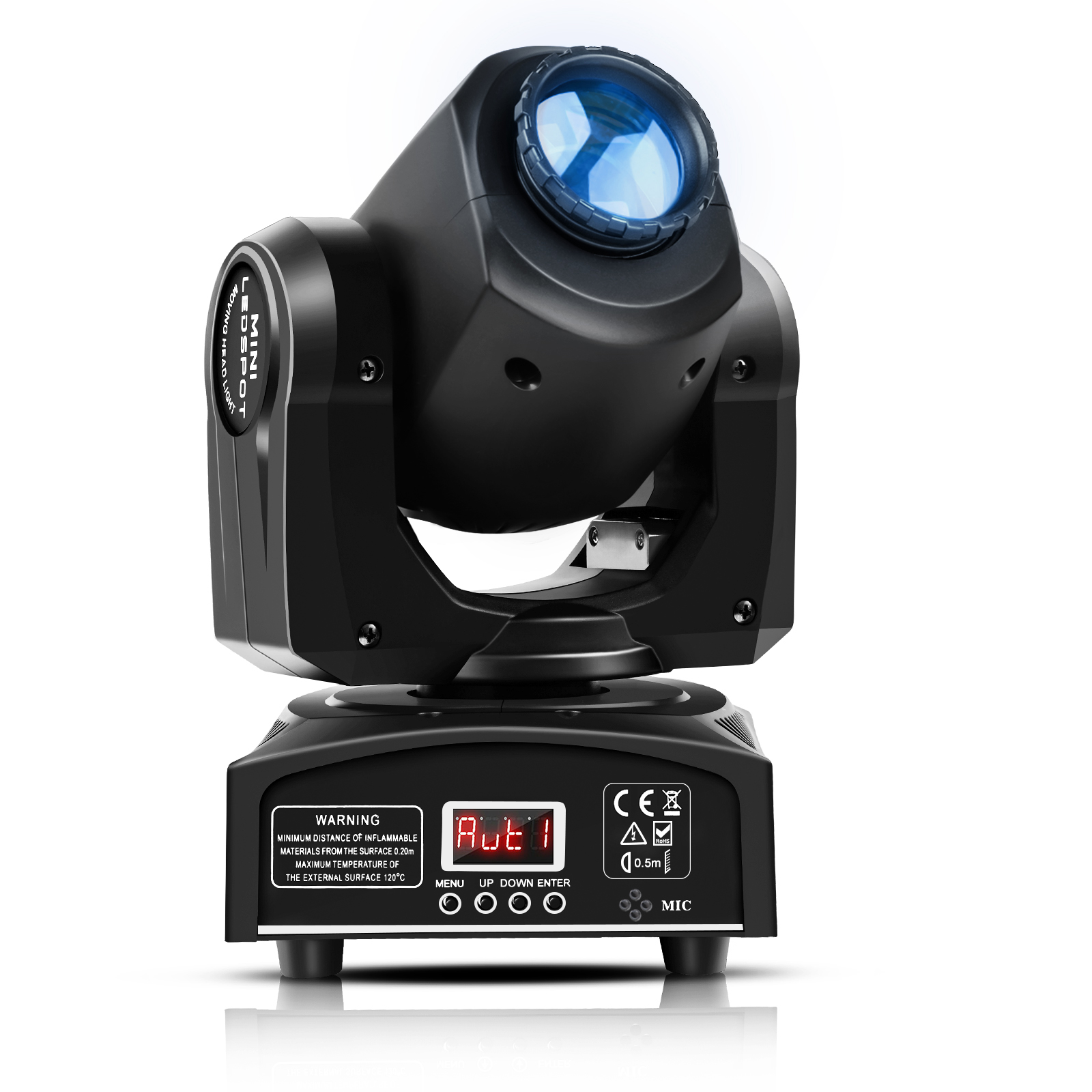 Yiflamefly phares mobiles 30W RGB LED lumières de scène noires DMX 512 pour mariage DJ Disco fête spectacle en direct éclairage de scène