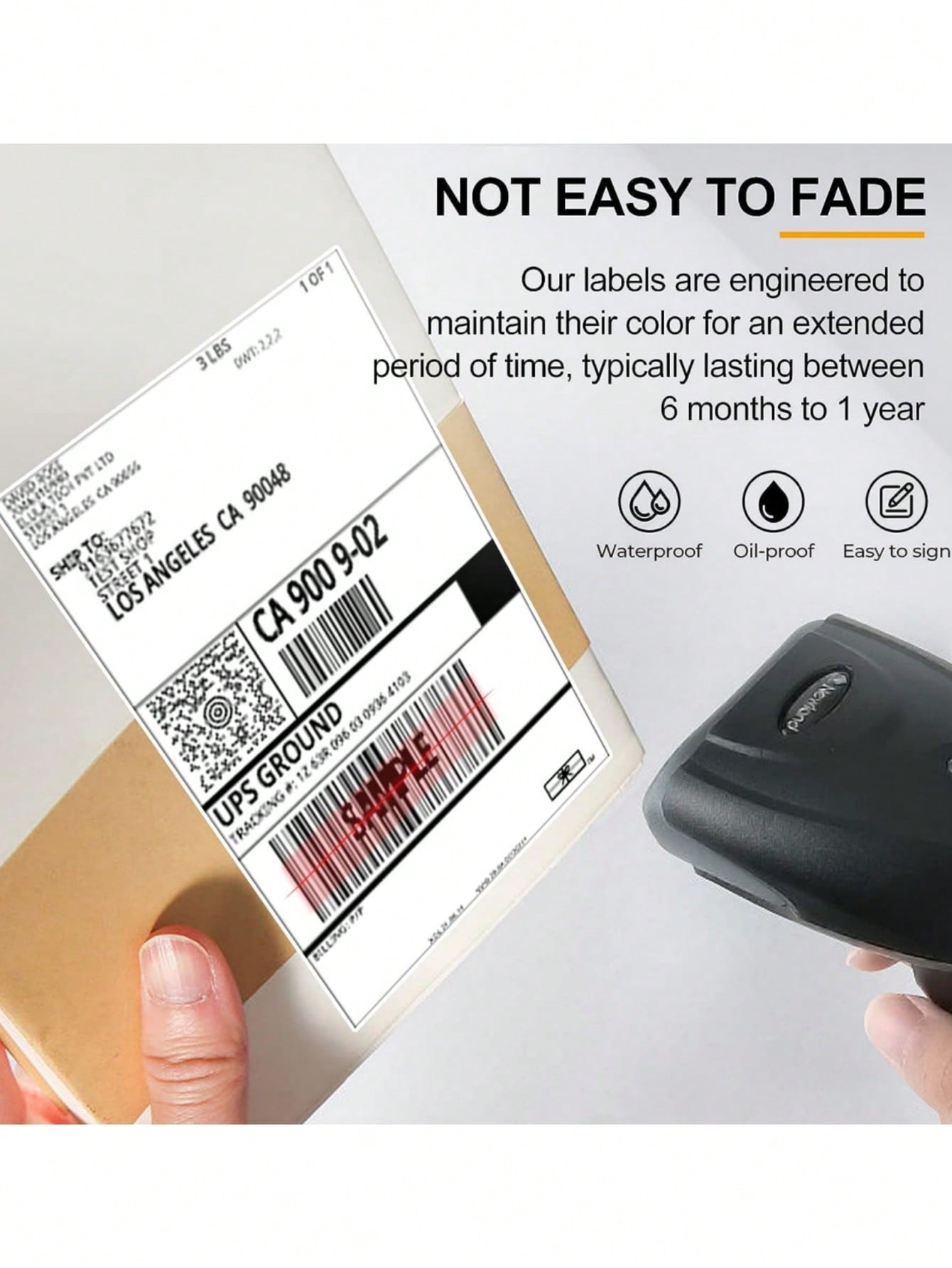 4x6インチの粘着サーマルラベル紙、500枚/ロール強力粘着、防水性と耐油性、出荷ラベルに使用