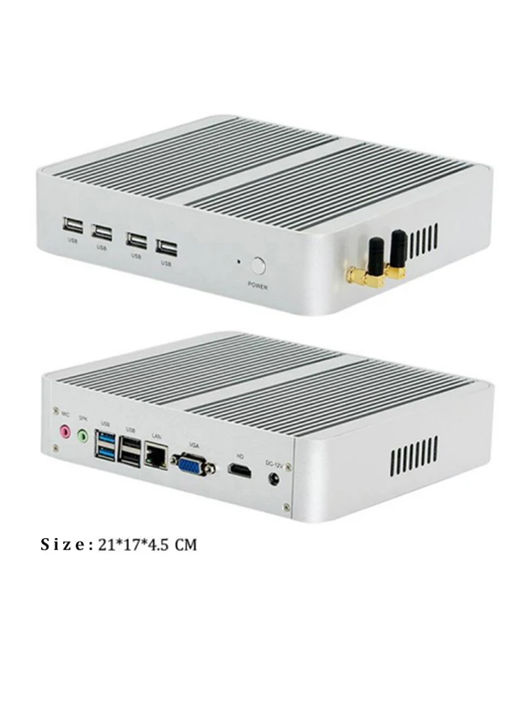 Mới nhất Kaby Lake R 8Gen Quạt Không Cánh Mini PC I7 8550u Intel UHD620 Win10 Quad Core 8 Threads DDR4 2133 2400 NUC Chuyền máy tính