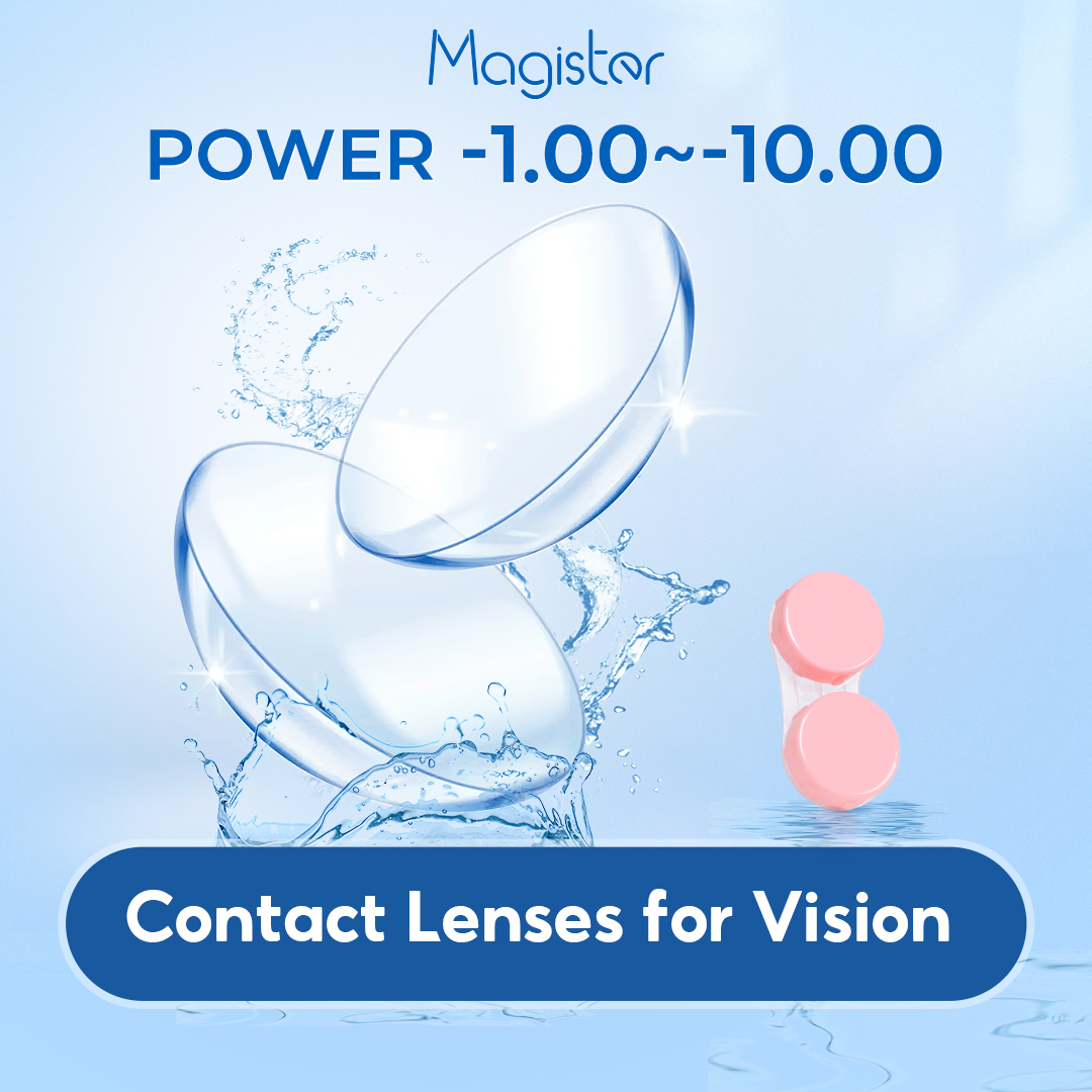 Lentes de contacto Magister para visión, lentes transparentes de corrección, lentes de contacto transparentes, lentes graduadas para ojos con dioptrías
