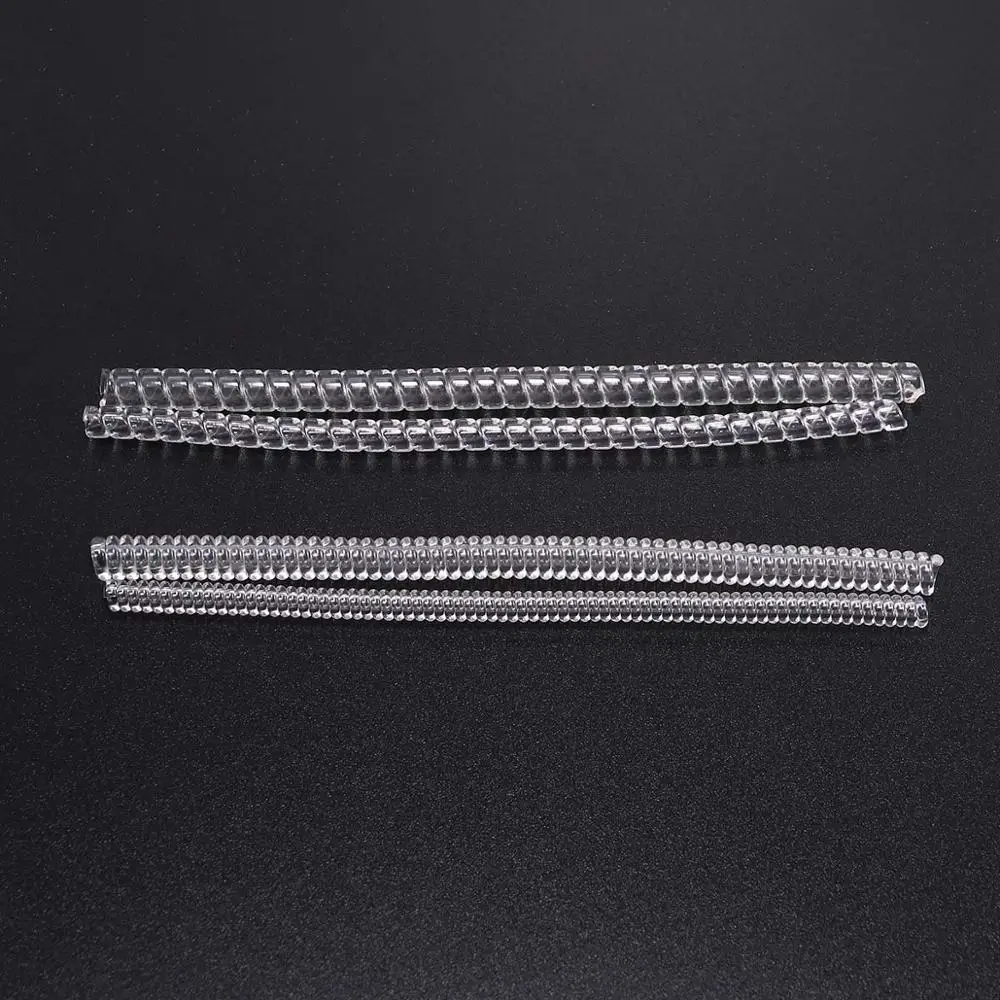 Herramientas de anillo a base de espiral transparente, ajustador de tamaño de anillo de bobina de resorte, protector de tensor, reductor, herramienta de redimensionamiento para joyería, 4 Uds./lote