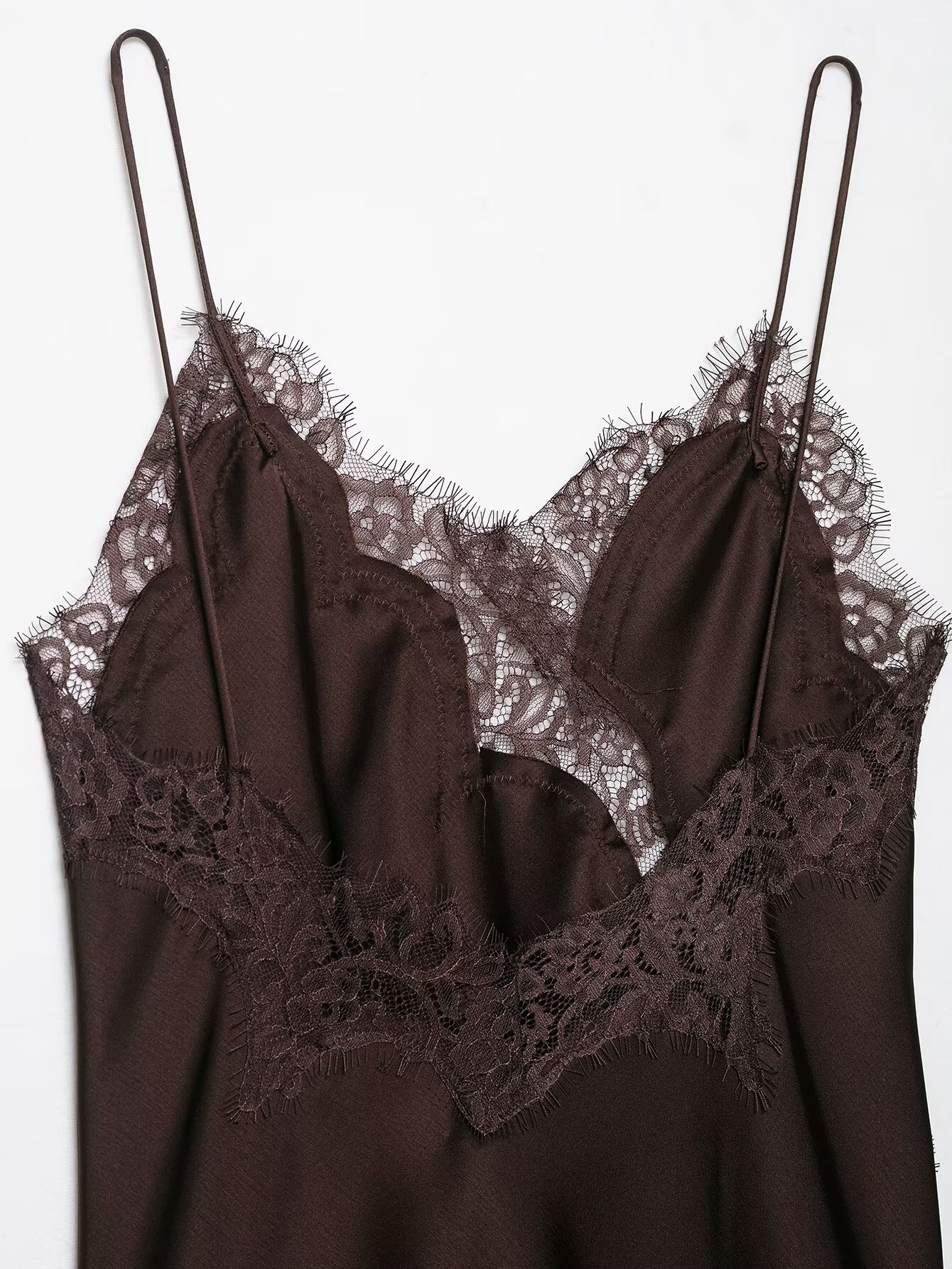 UNIZERA Vestido asimétrico de encaje para mujer Sexy Suspender Verano 2025 Nuevo temperamento de moda