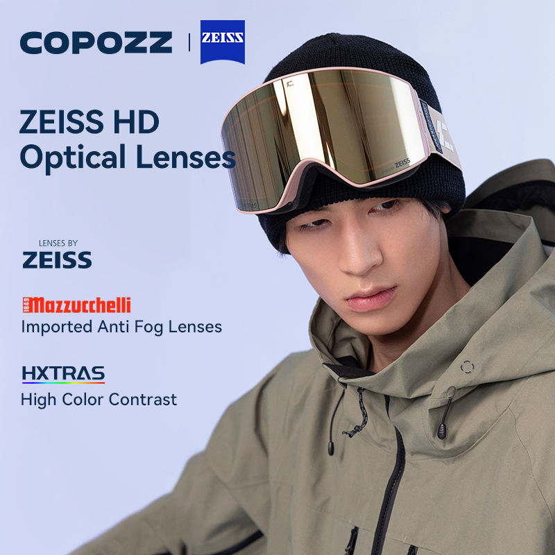 COPOZZ nowe męskie magnetyczne gogle narciarskie dla dorosłych okulary narciarskie przeciwmgielne ochrona UV400 śnieg gogle snowboardowe okulary z soczewką Zeiss