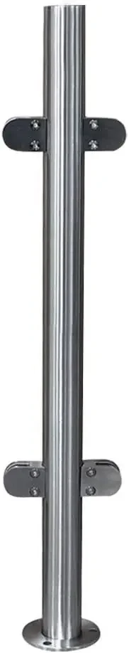 43" End Post Glass Railing Post Glass Balustrade Railing Post 304 Stainless Steel Railing Fence Pole Handrail Garden Fencing